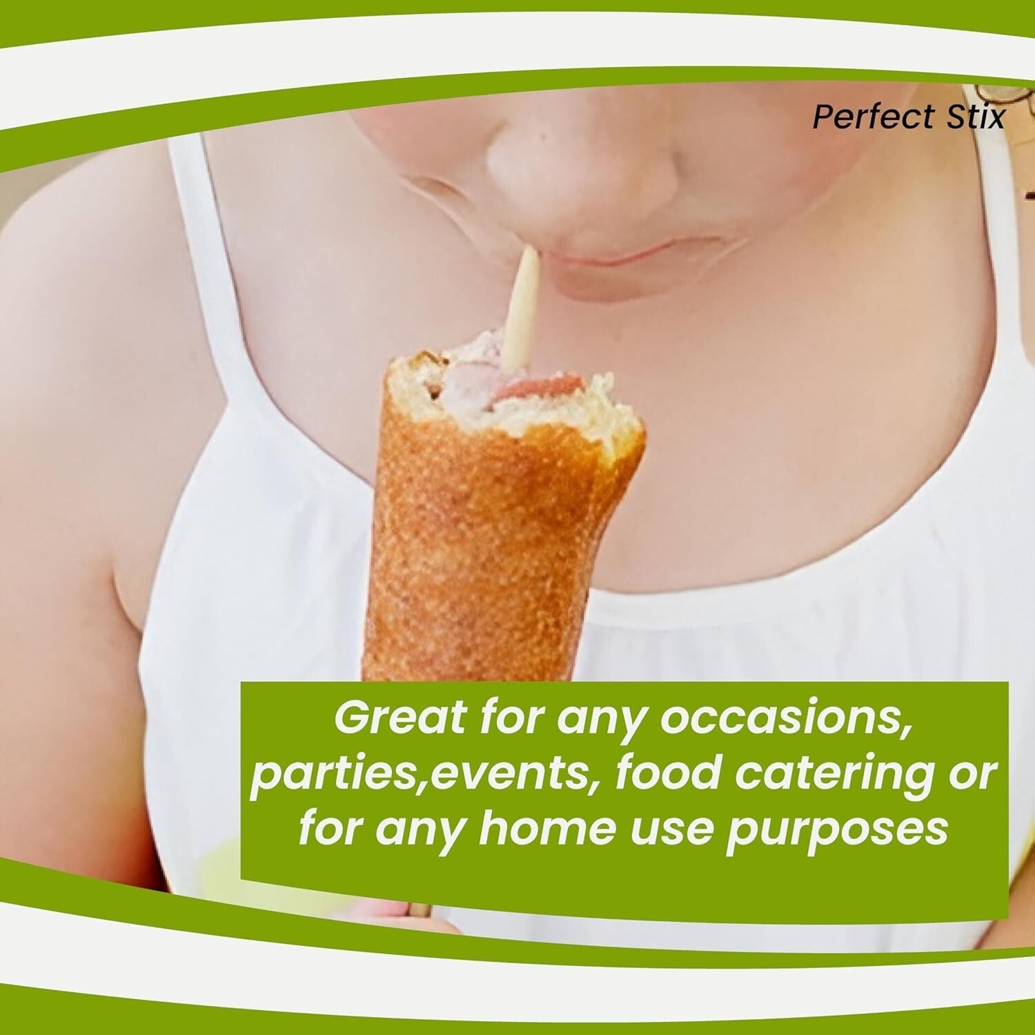 Party-Ready Birchwood Corn Dog Skewers 8.5" - Pack of 1005 Semi-Pointed Tips