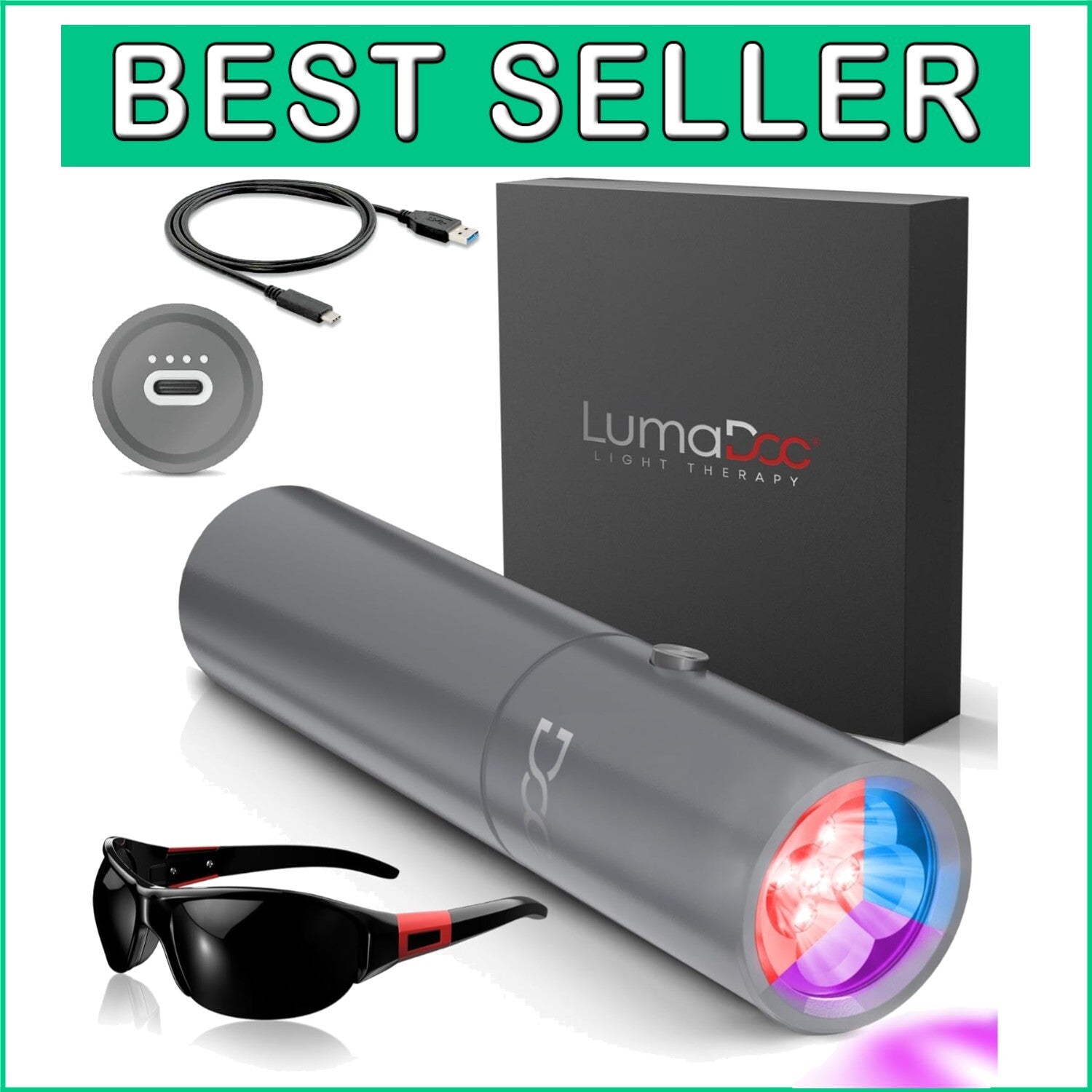 Lightweight Red Light Therapy Device - Effective for Body, Face, and Neck Pain