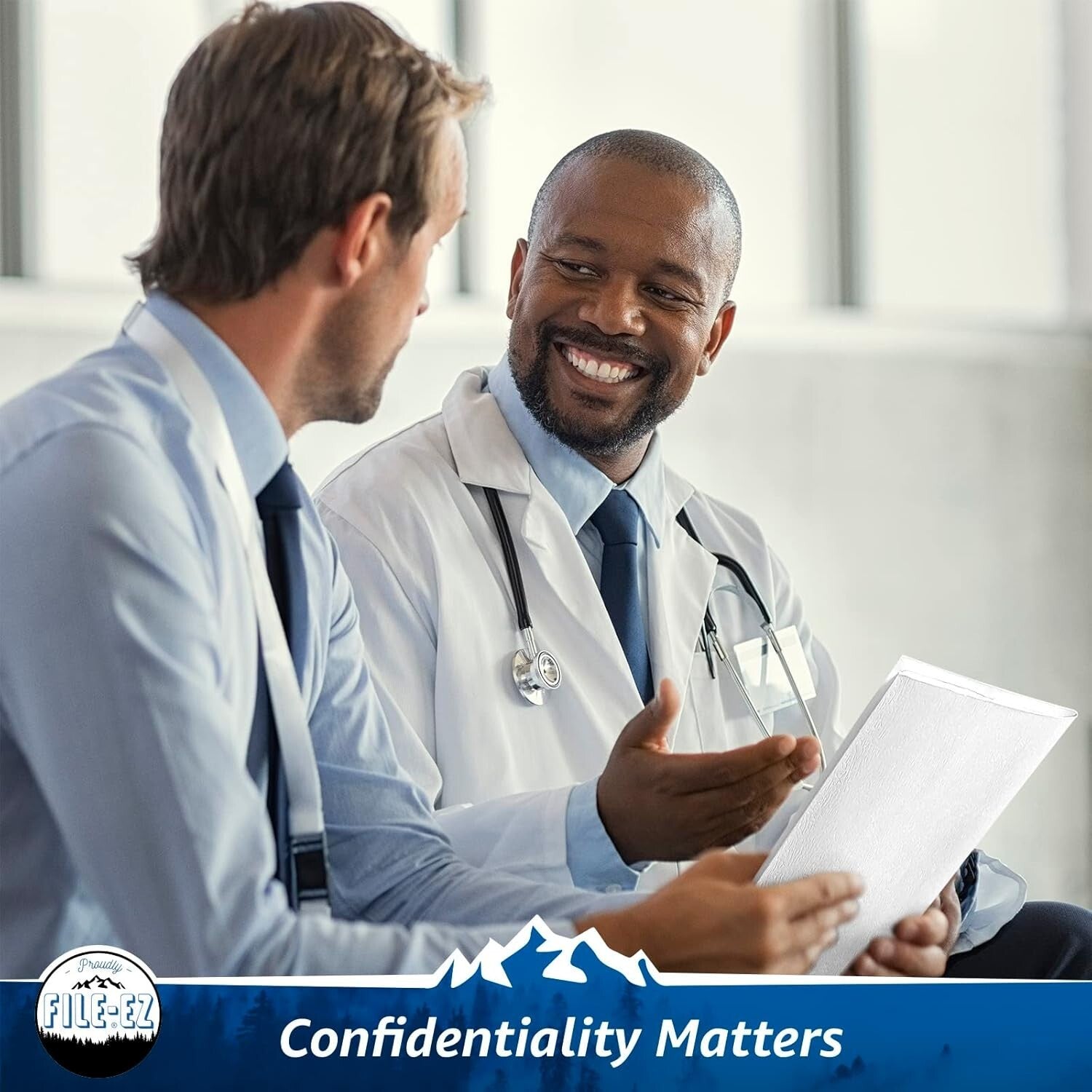 Durable White Two-Pocket Folder Pack of 125 - Effortless Document Organization