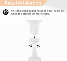 Load image into Gallery viewer, Majestic Classic White Urn Planters - Perfect for Garden and Porch Decorations