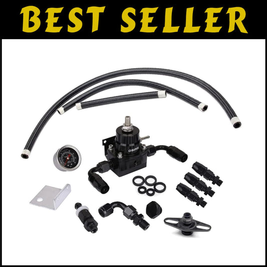 Universal AN6 Adjustable Fuel Pressure Regulator Kit for Cars and Marine Engines