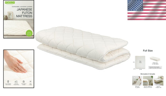 Ergonomic Full Japanese Futon Mattress - Lightweight & Space-Saving Design