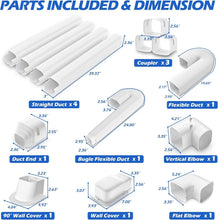 Load image into Gallery viewer, Waterproof Mini-Split Line Set Cover 3-Inch x 17 Feet - Durable PVC Solution