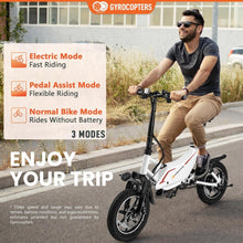 Load image into Gallery viewer, Urban 350W Folding Electric Ebike - 37 Miles Range, Adjustable Seat, GPS Enabled