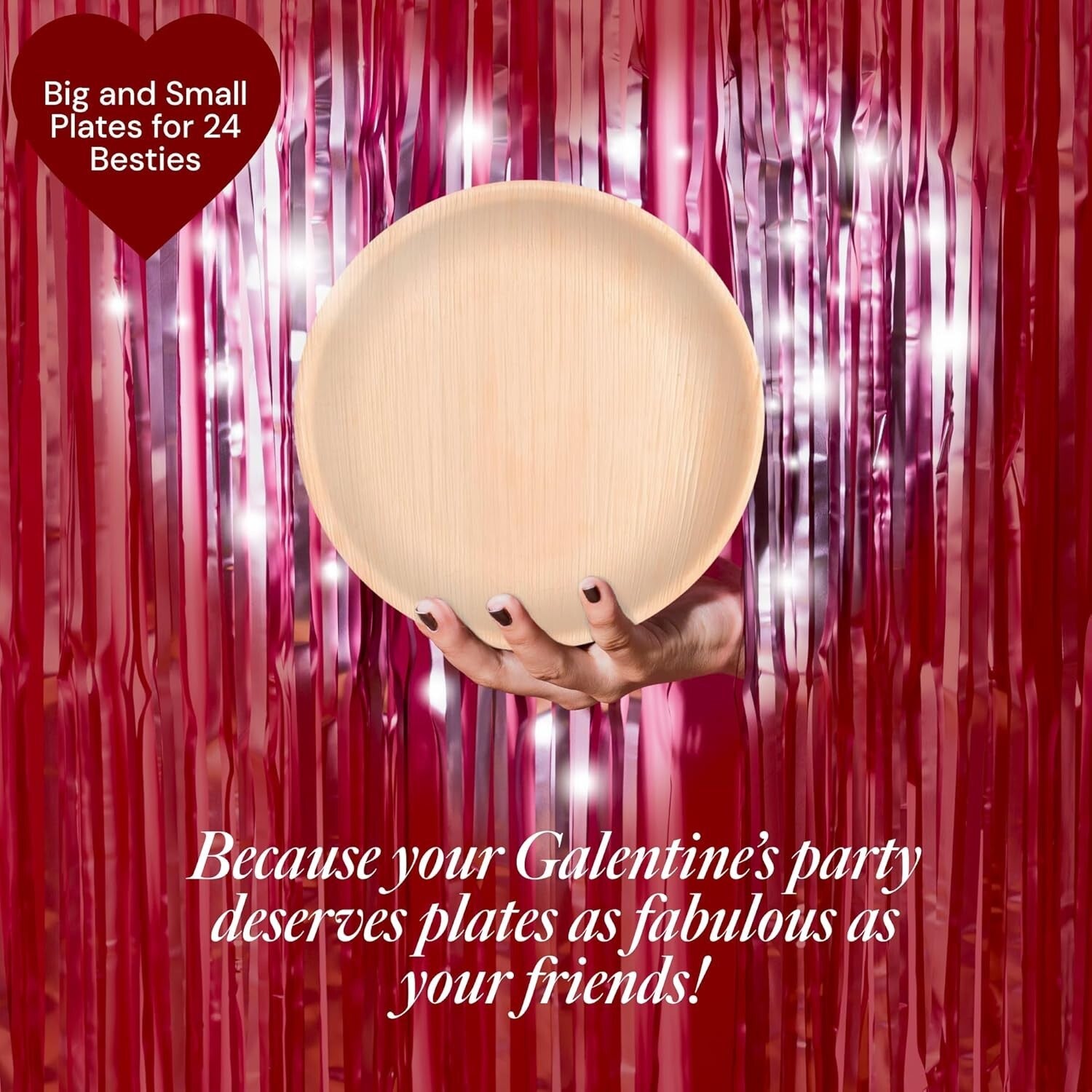 Compostable 10'' + 7'' Palm Leaf Dinner Plates - Eco-Friendly Party Essentials