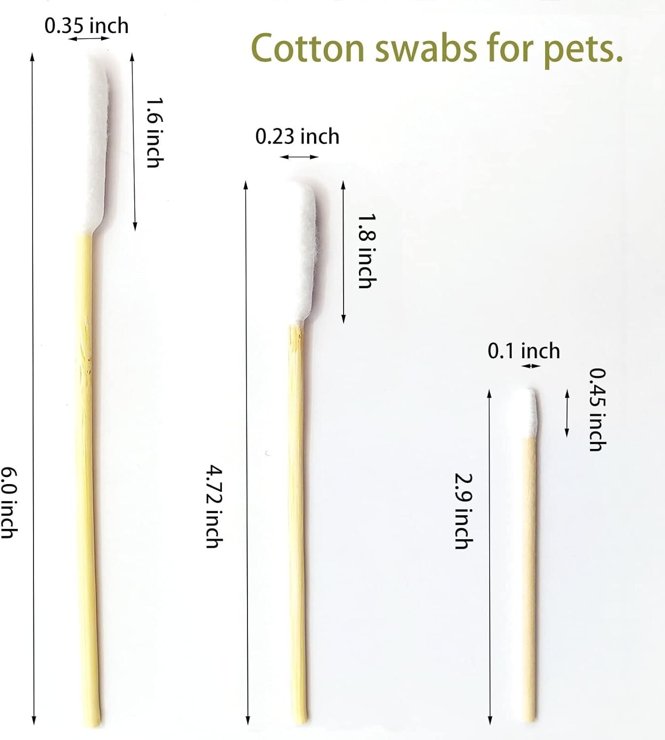 Eco-Friendly Dog Q Tips – 800 Bamboo Cotton Swabs for Safe Ear Cleaning