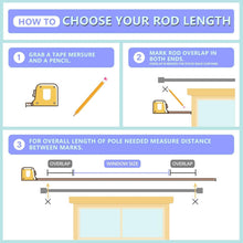 Load image into Gallery viewer, Complete Curtain Rod Set 16-170 Inches with Easy Installation Hardware Included