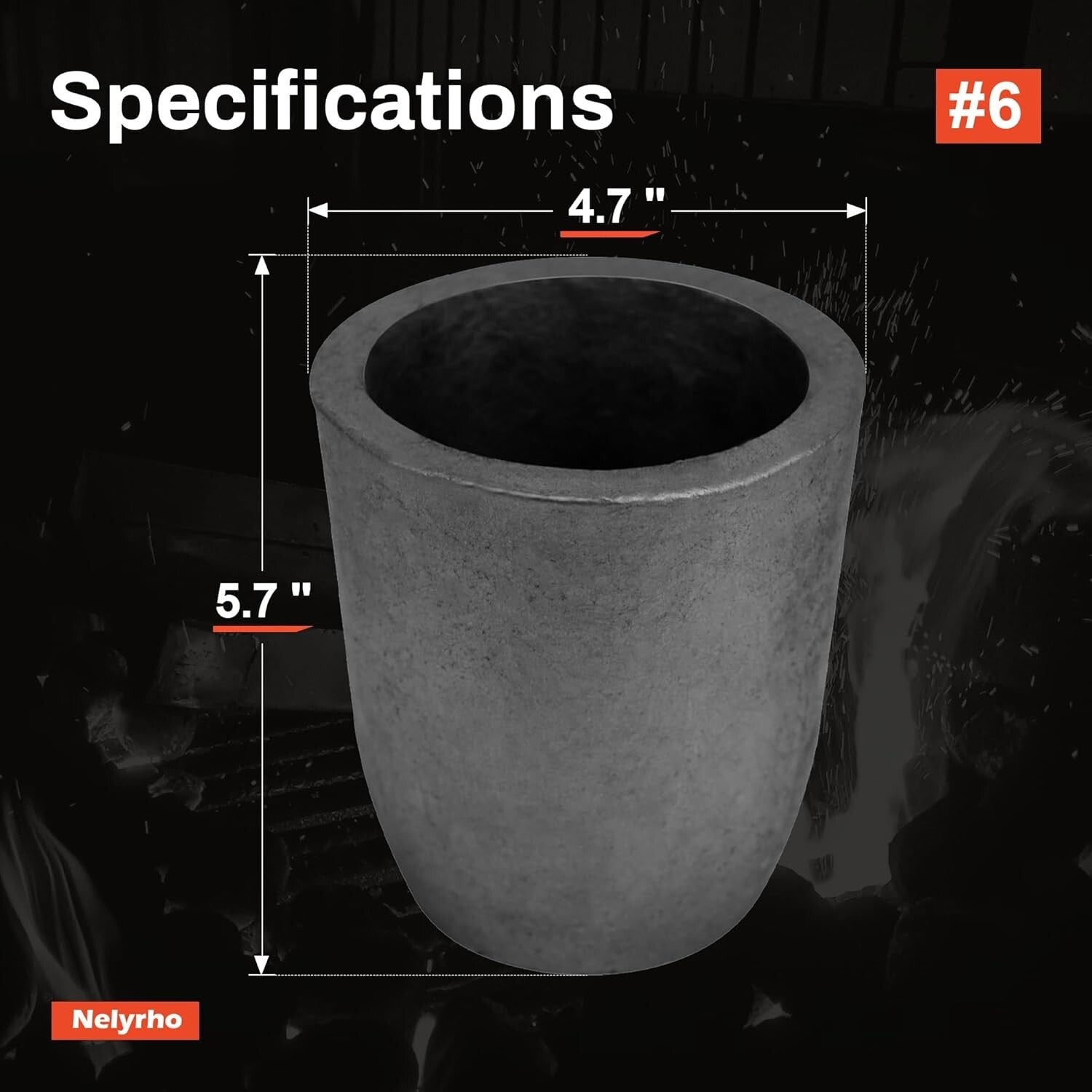 Professional-Grade Graphite Crucible Set with Tongs - Perfect for Casting 6kg
