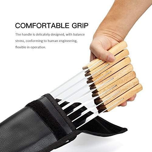 Eco-Friendly Stainless Steel BBQ Skewers with 1 Inch Wide Flat Design - Set of 7