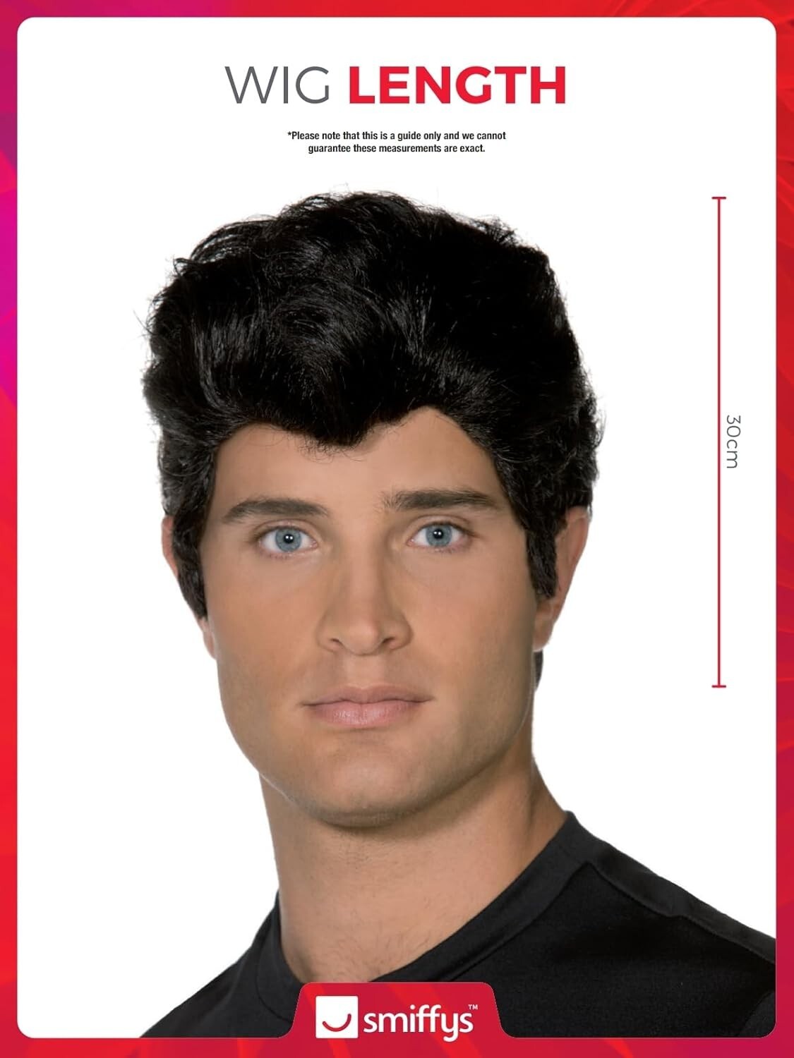 Authentic Women's Danny Wig in Black for Grease-Inspired Fancy Dress