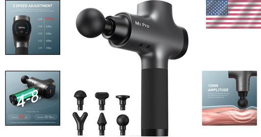 Deep Tissue Massage Gun with 70lbs Force & 30 Days Battery - Space Gray Design