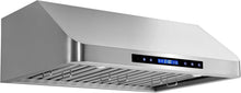 Load image into Gallery viewer, Stainless Steel Under Cabinet Range Hood: 500 CFM, Touch Control &amp; LED Lighting