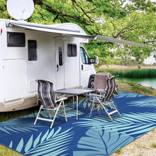 Load image into Gallery viewer, Large Waterproof Area Rug 10' x 14' - Stylish Reversible Pattern for Outdoors