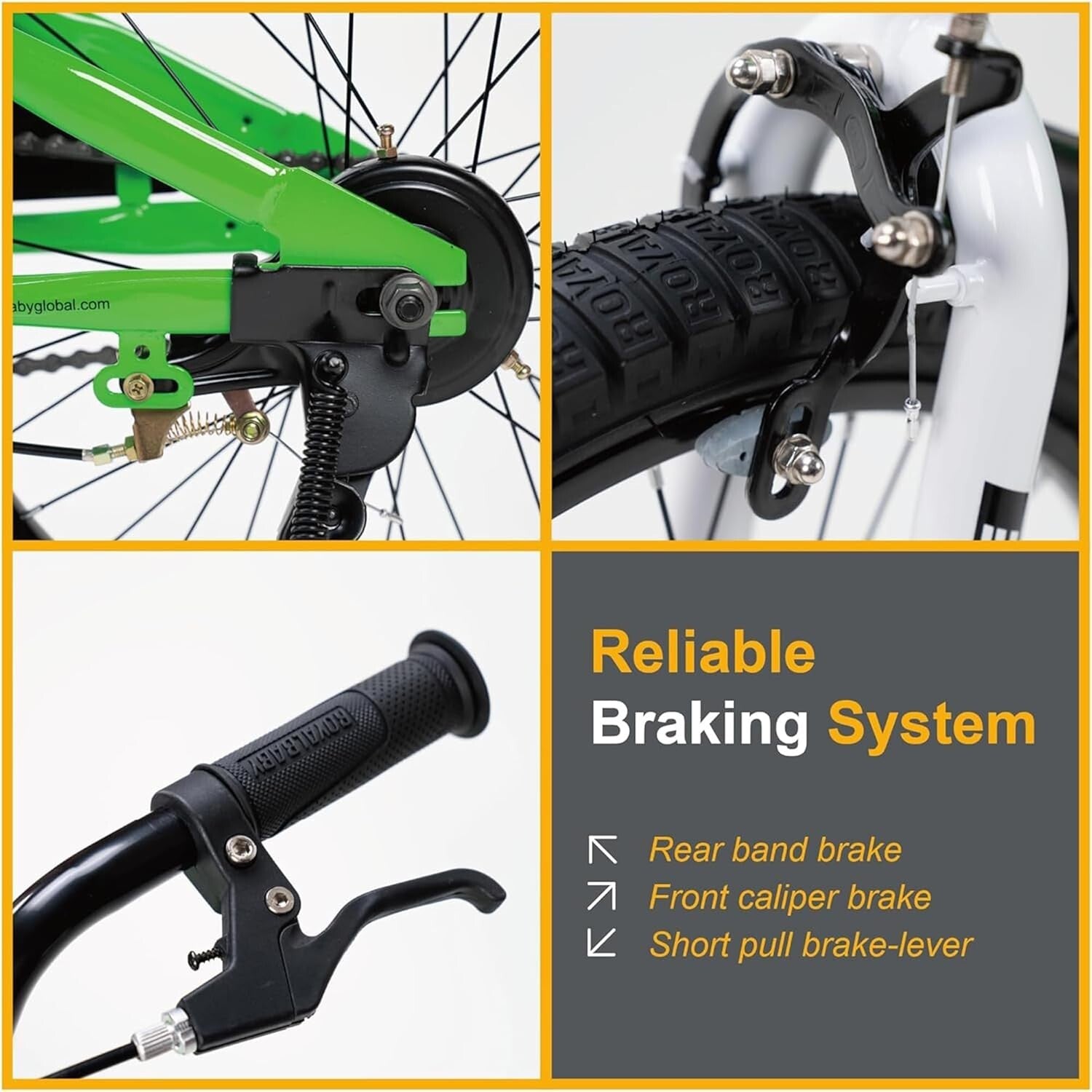 Bright Green Kids Bike 20 Inch with Kickstand & Fun Accessories for Ages 3-10