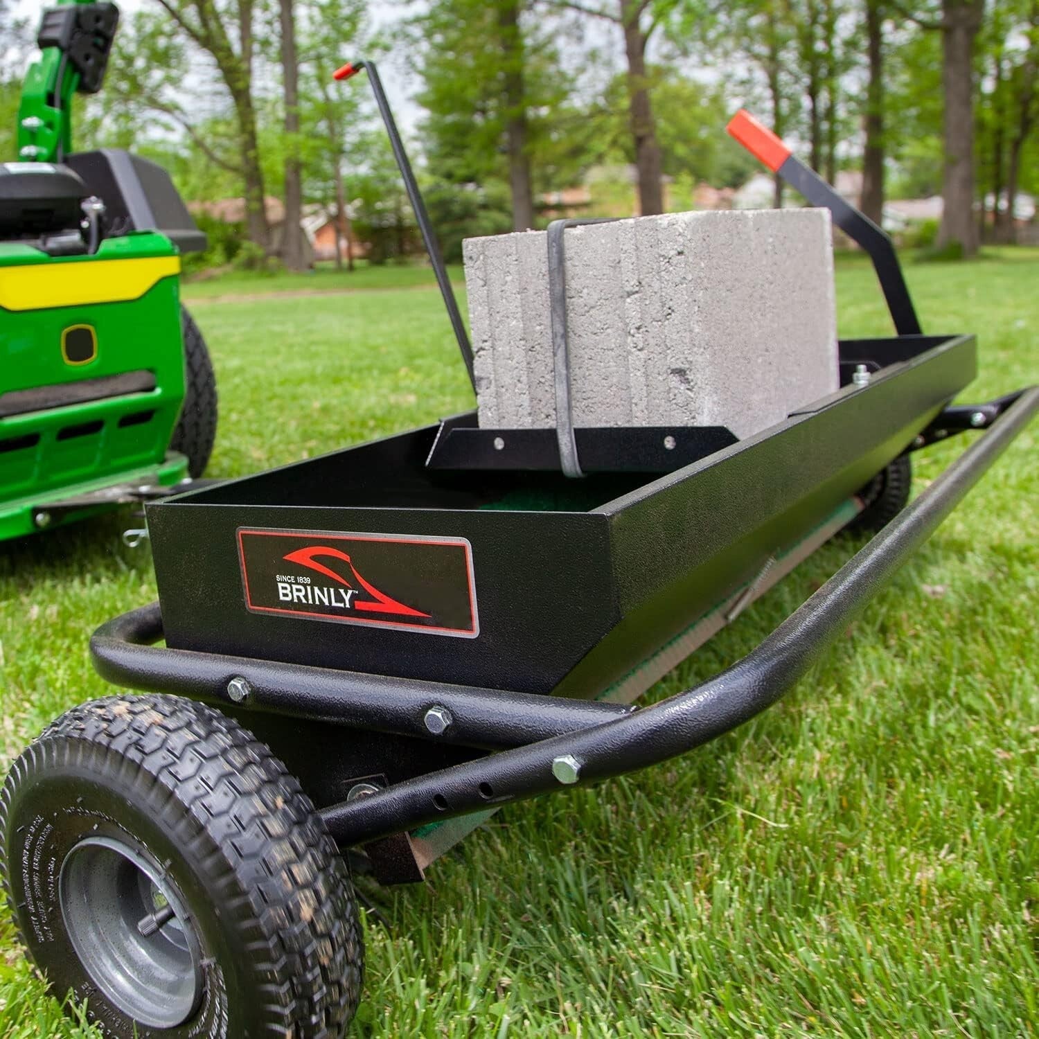 All-Steel 40-Inch Tow Behind Lawn Aerator Spreader with Universal Hitch & Weight
