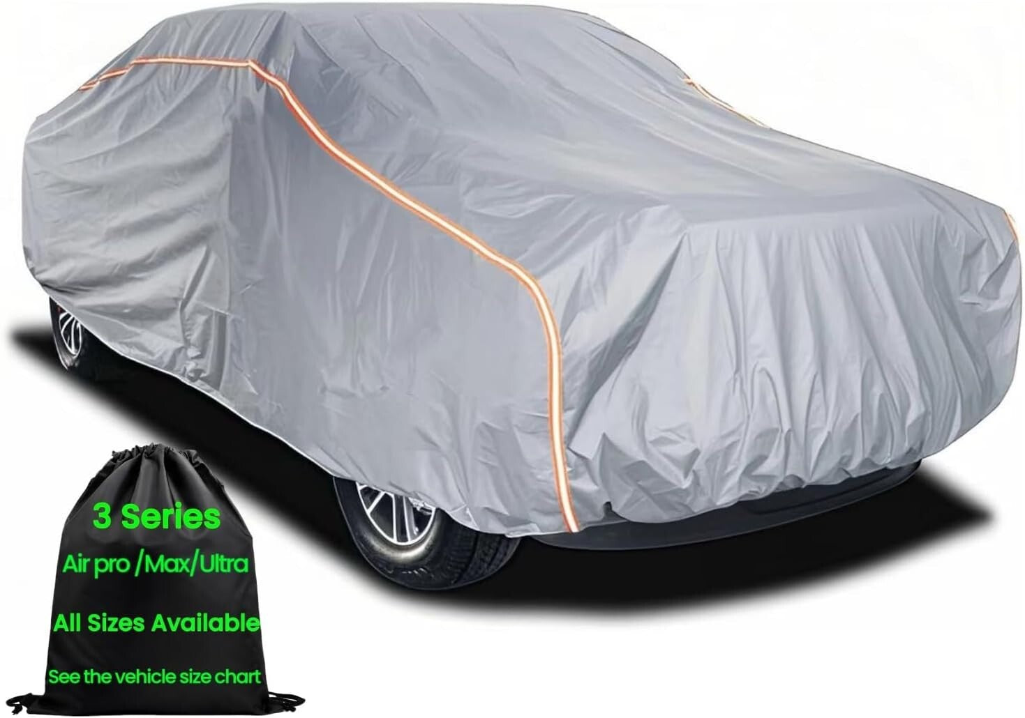 All-Weather Snow Protector Truck Cover with Reflective Strip - Fits 253" Trucks