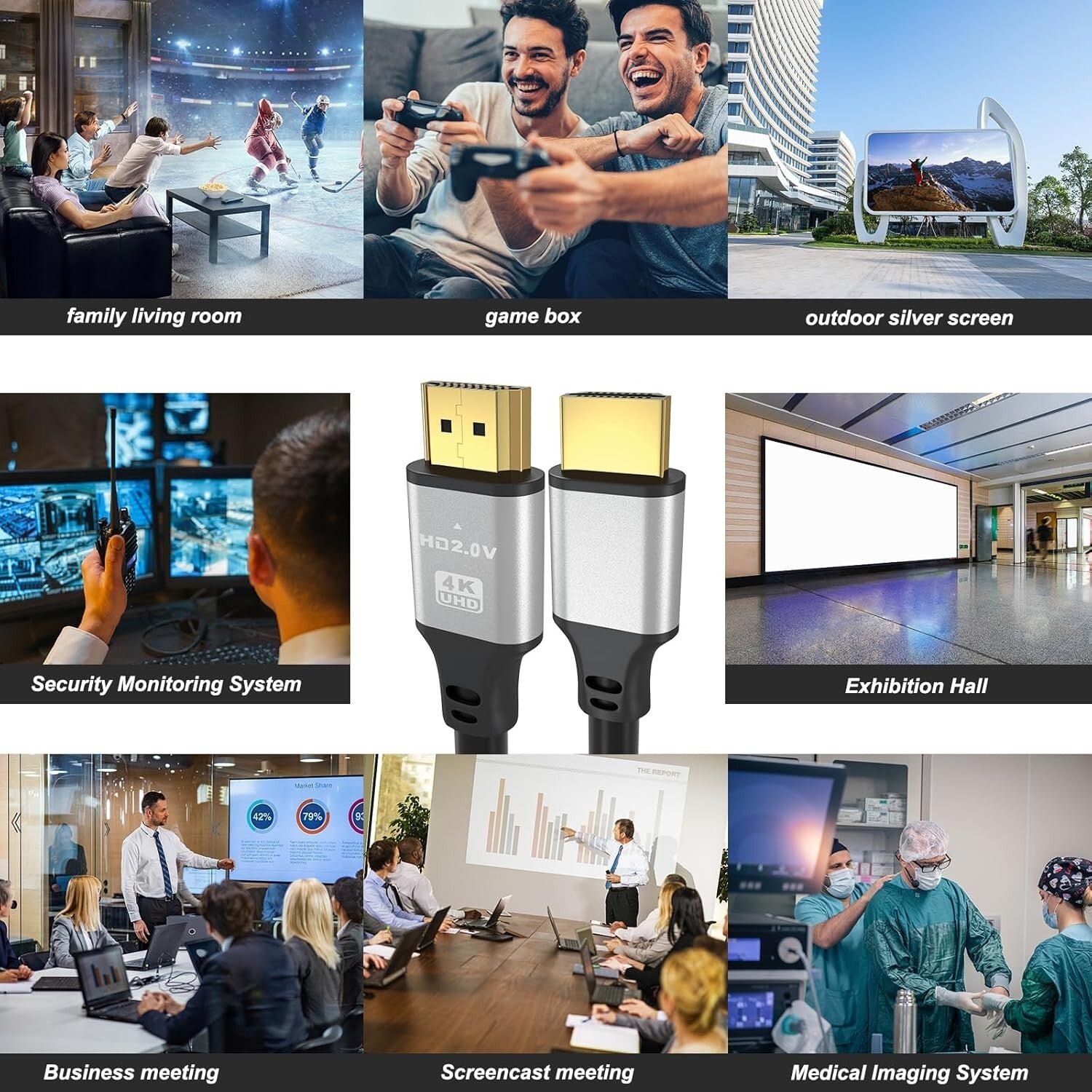 75 FT High-Speed 4K HDMI Cable, 18Gbps with ARC & HDR for Gaming & Streaming