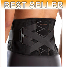 Load image into Gallery viewer, Lightweight Adjustable X-Back Brace for Comfortable Lower Back Support (L/XL)