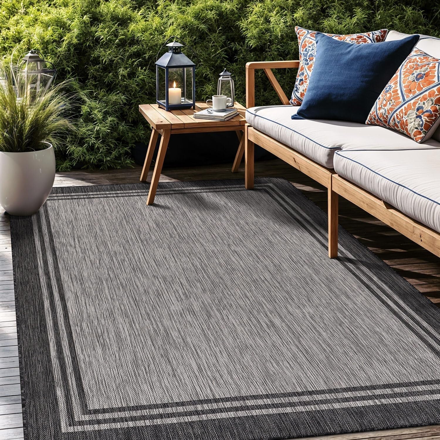 8x10 Waterproof Outdoor Rug - Elegant, Stylish for Patio & Interior Spaces