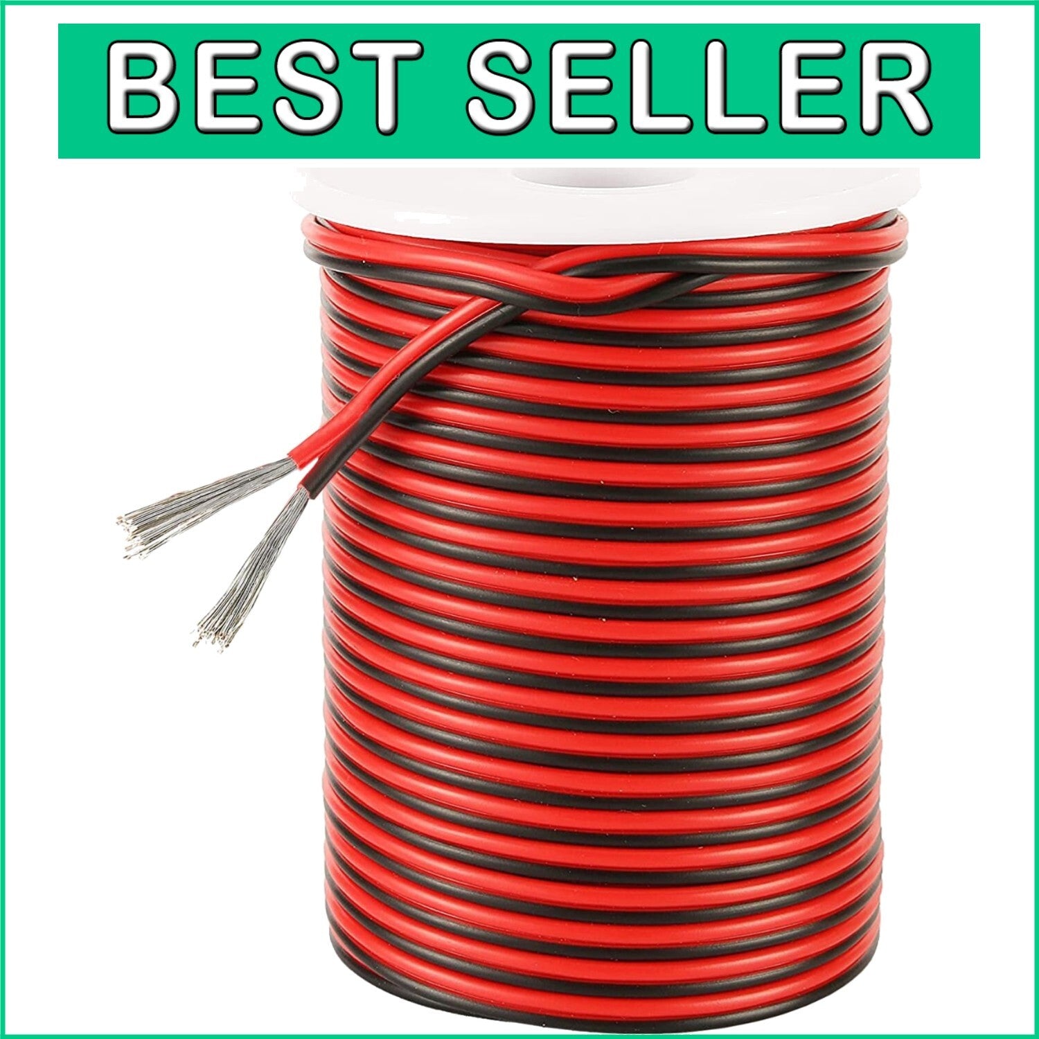 Flexible 20 Gauge 2-Conductor Cable - 590M Extension for LED Lighting Projects