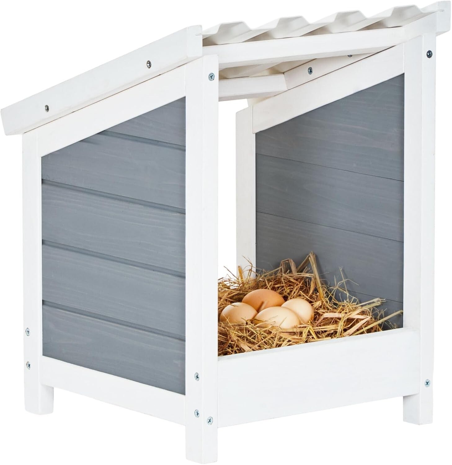 Weather-Resistant Chicken Nesting Box with Easy Installation - Modern Design