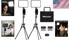 Load image into Gallery viewer, Professional Photography LED Lights with Tripod &amp; Phone Holders - 3000K-6500K