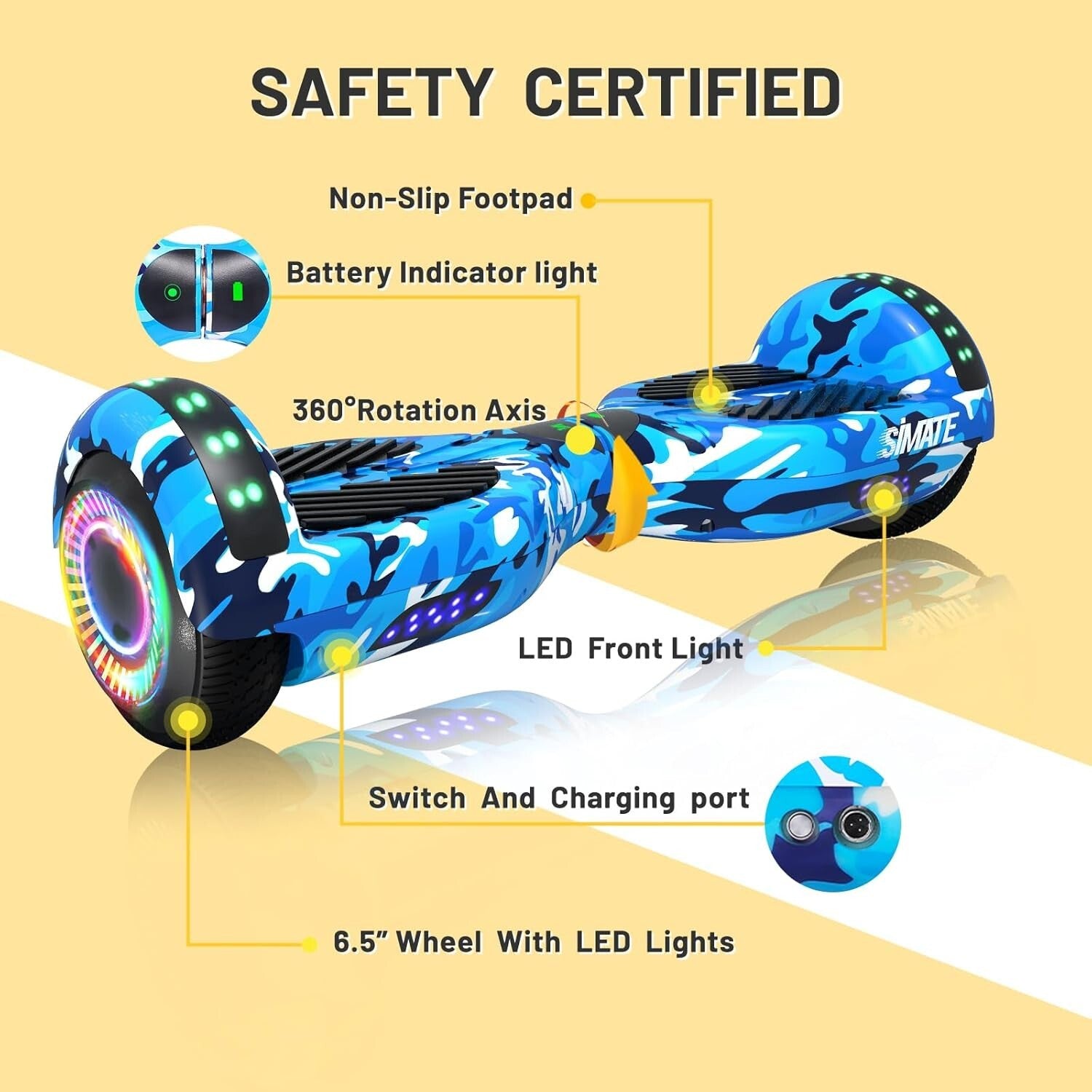 Durable Self-Balancing Hoverboard with Bluetooth - Perfect Gift for Everyone