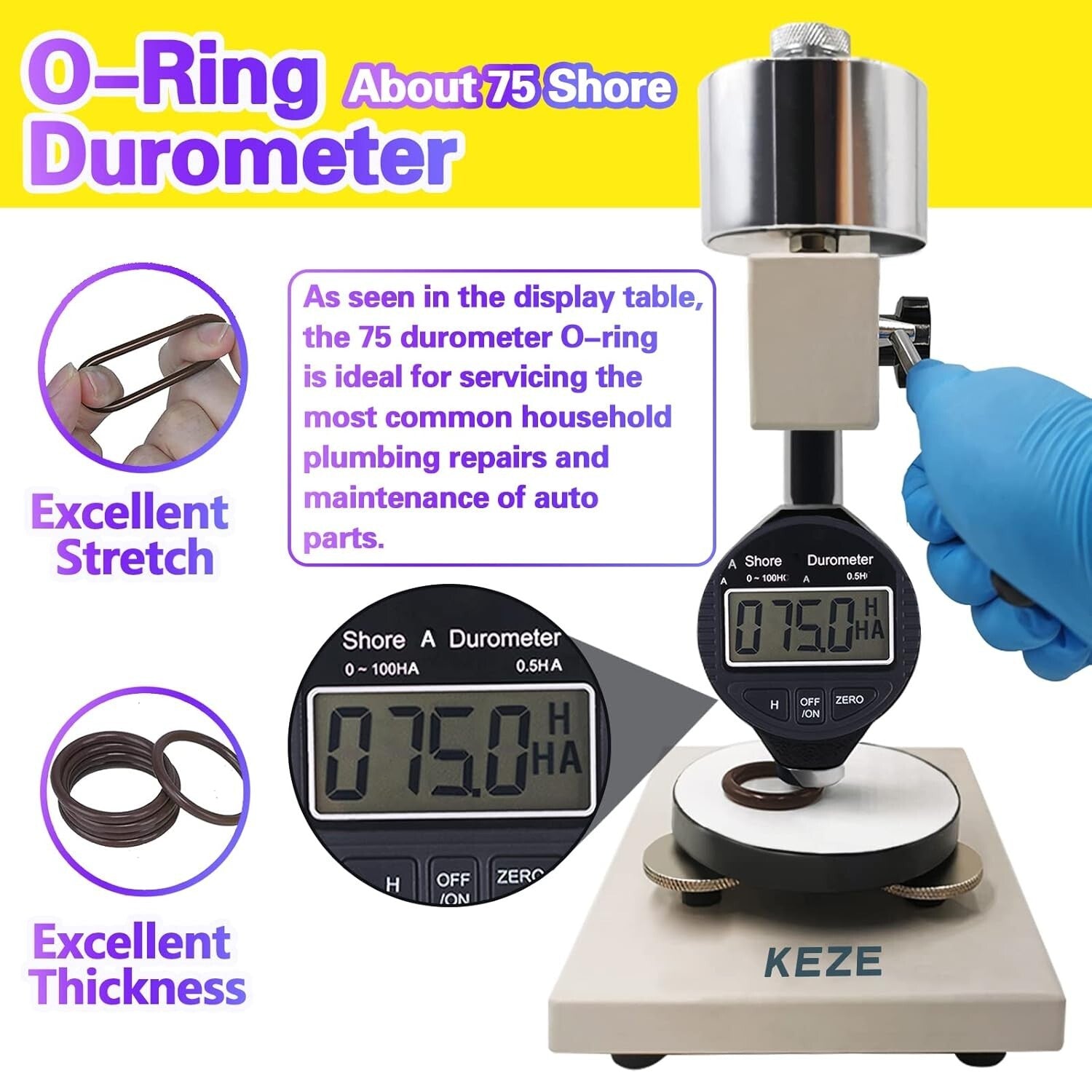 30-Size Brown Viton O-Ring Set with 4 Removal Hooks for Comprehensive Repairs