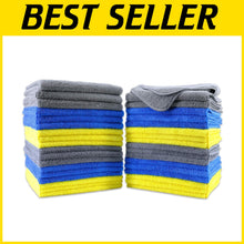 Load image into Gallery viewer, Multi-Color Premium Microfiber Towels | 16x16 Lint-Free, Fast Drying Pack of 36