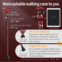 Load image into Gallery viewer, Adjustable Smart Alarm Cane with LED Light - Portable and Ergonomic Design