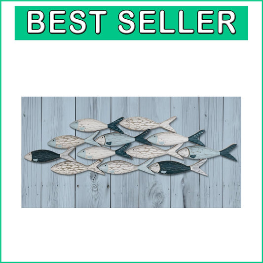 Lightweight Carved Fish Wall Art - Ideal for Beach House & Bathroom Decor