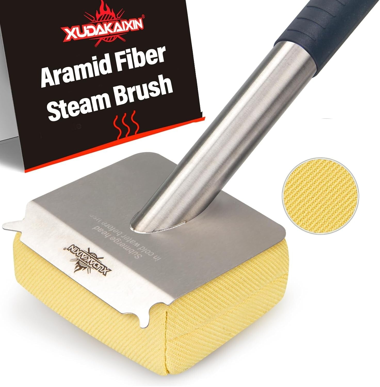 Yellow Bristle-Free Grill Brush with Replaceable Head - Ultimate Cleaning Tool