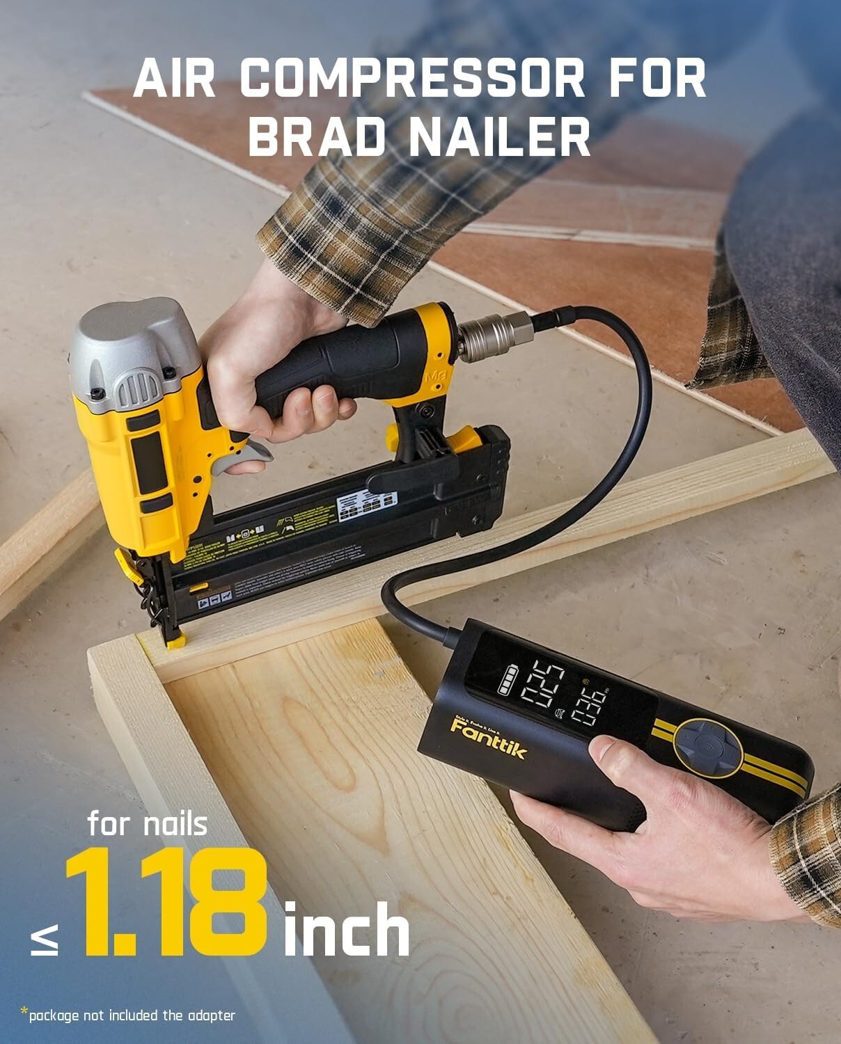 150 PSI Cordless Tire Inflator with LED Display - Inflate Any Tire in 1 Minute