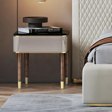 Load image into Gallery viewer, Elegant Walnut Coffee Table Legs - Mid-Century Modern Furniture Feet 16"
