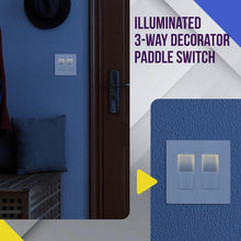 Load image into Gallery viewer, High-Quality Illuminated 3-Way Decorator Switch - 10 Pack with Grounding Screw