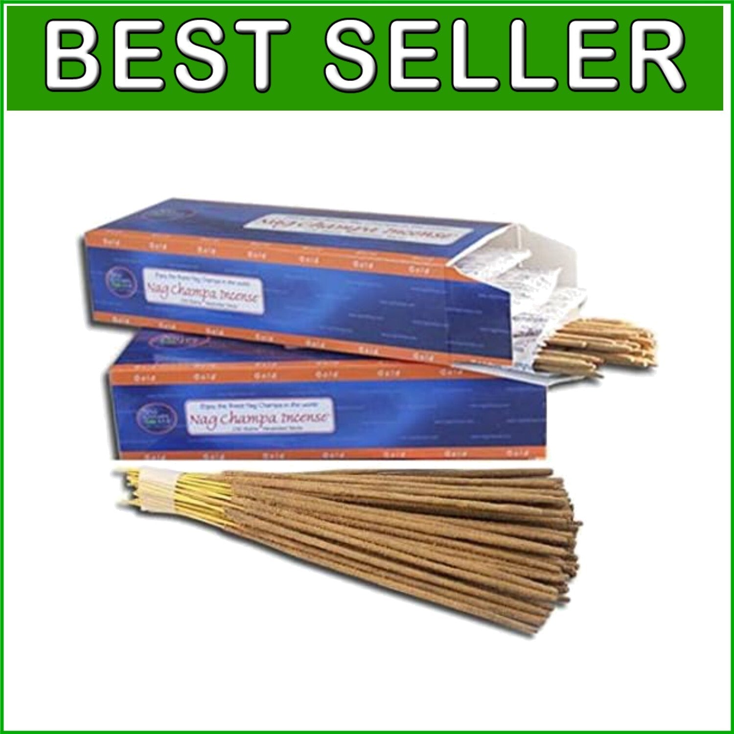 Authentic Nag Champa Gold Incense - 500 Sticks, Ideal for Yoga and Relaxation