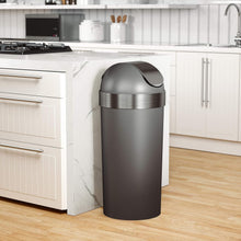 Load image into Gallery viewer, Functional 16.5-Gallon Kitchen Trash Can - Chic Swing-Top Design, Pewter Finish