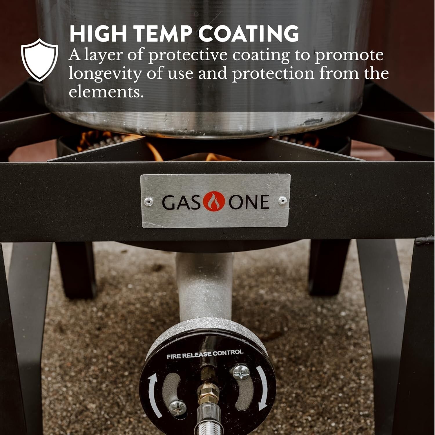 200K BTU Heavy-Duty Propane Burner with Adjustable Regulator for Outdoor Cooking