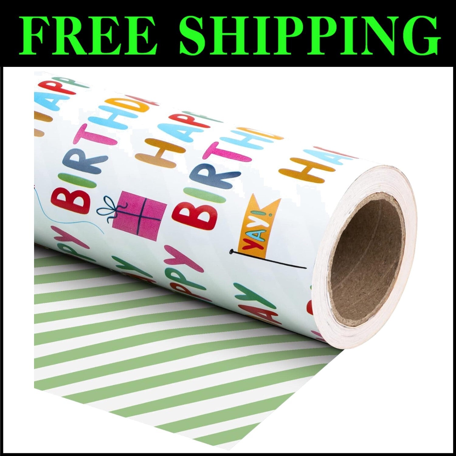 Premium 30 Inch Reversible Birthday Wrap - Perfect for Parties & Celebrations
