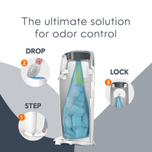 Load image into Gallery viewer, Stylish White Diaper Disposal System with 8 Refills - Perfect Baby Shower Gift