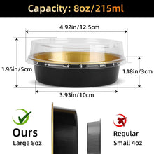 Load image into Gallery viewer, 120 Pack Disposable Aluminum Ramekins with Lids – Perfect for Baking Delights