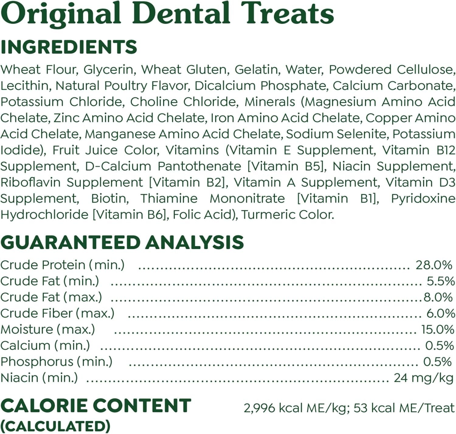 Original Teenie Dental Dog Treats, 54 oz. for Small Breeds - 192 Chewy Treats