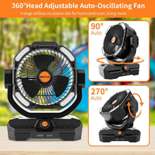 Load image into Gallery viewer, Portable 45000mAh Rechargeable Fan with Touch Control &amp; Oscillation for Outdoors