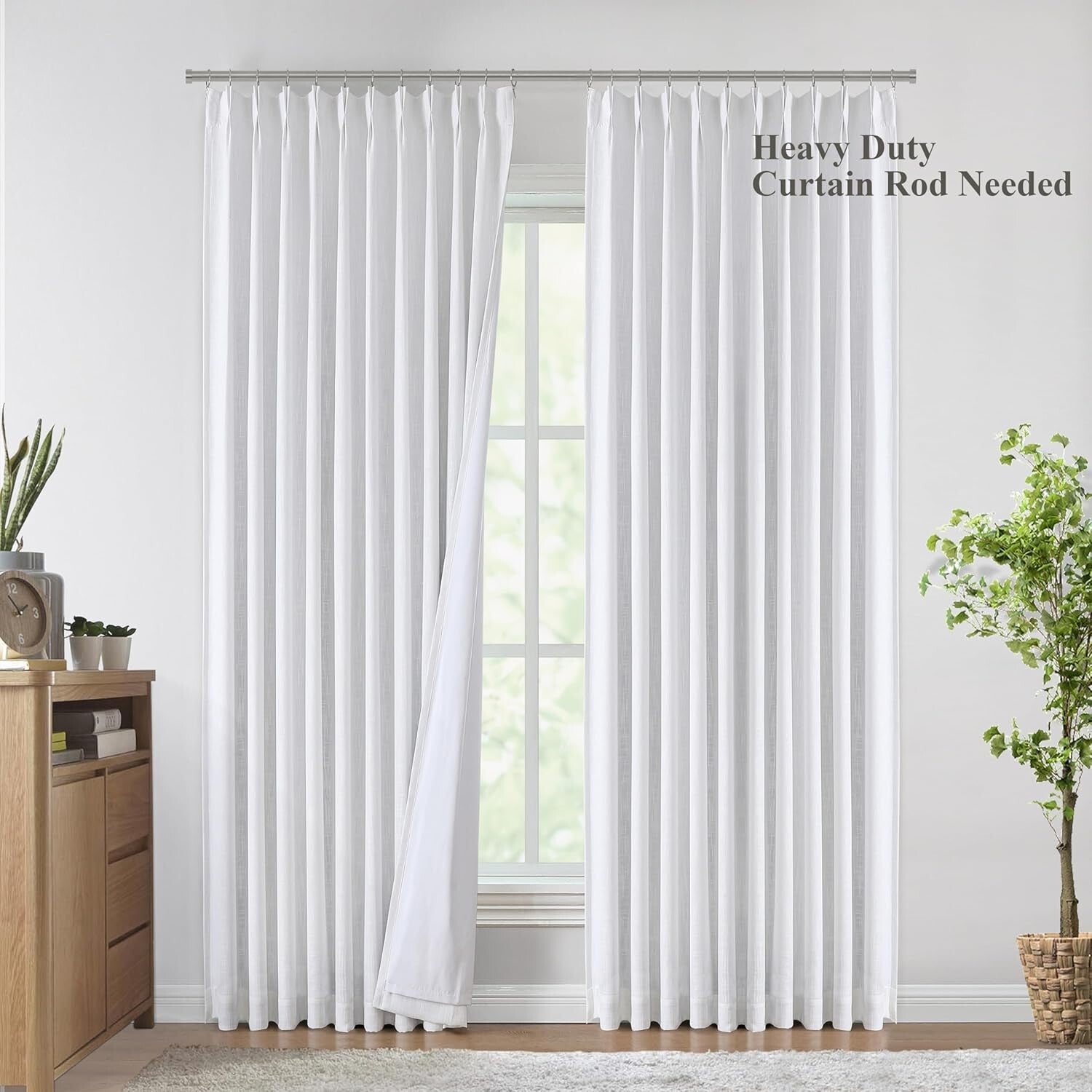 Luxury Pinch Pleat Blackout Drapes 60"W x 108"L - Machine Washable & Adjustable