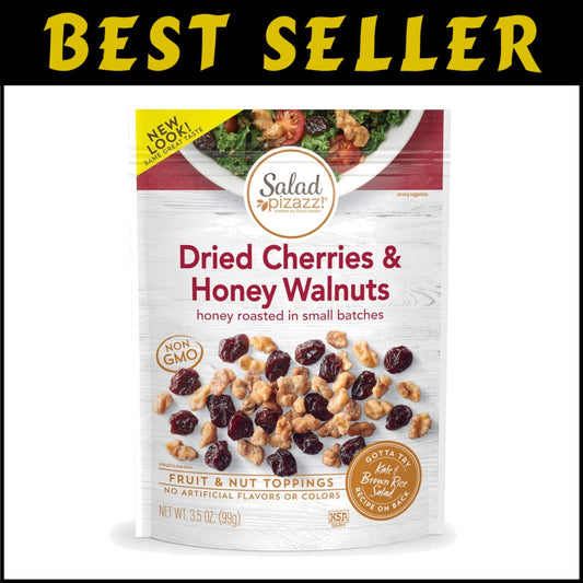 Delicious Salad Pizzazz! Pack of 12 Resealable Bags of Dried Cherries & Walnuts