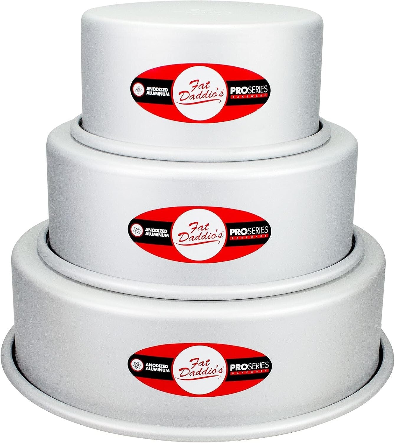 Professional-Grade Aluminum 3-Tier Round Cake Pans - Perfect for Baking Delights