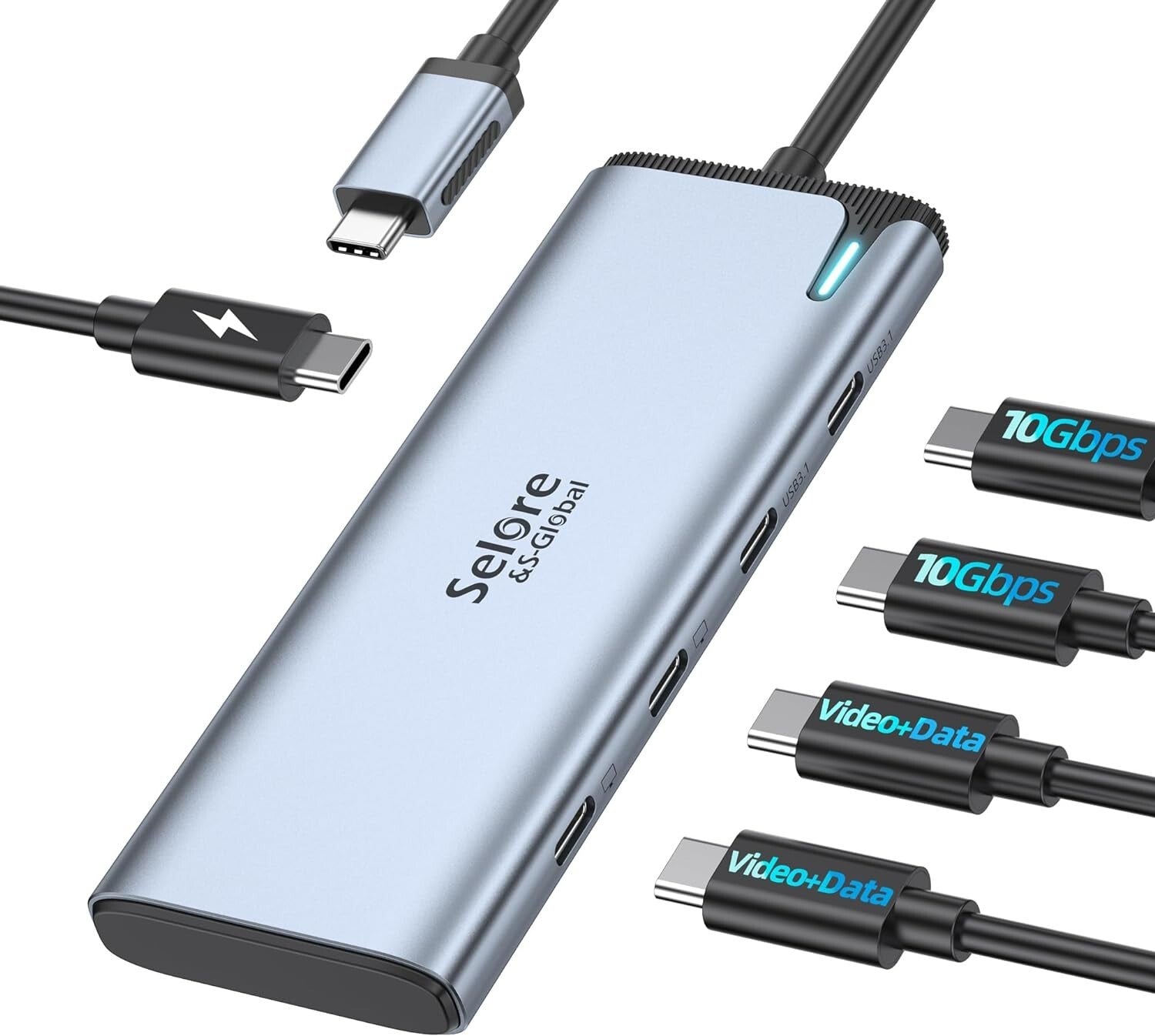 Essential 5-Port USB C Hub Adapter with Dual 4K Output & Fast Connectivity