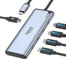 Load image into Gallery viewer, Essential 5-Port USB C Hub Adapter with Dual 4K Output &amp; Fast Connectivity