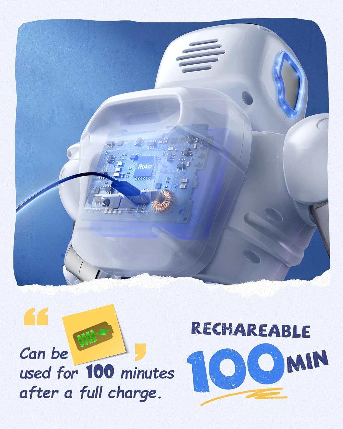 Rechargeable Voice-Controlled Robot for Kids - Perfect Gift for Ages 4-9