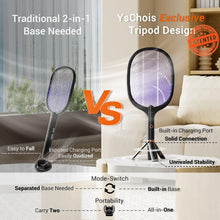 Load image into Gallery viewer, Portable 2-in-1 Electric Fly Zapper Racket - Rechargeable &amp; UV Lights Included